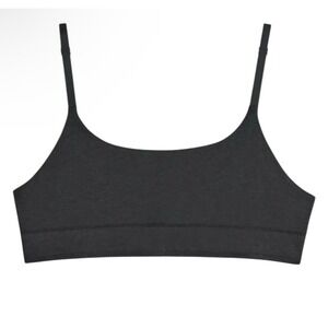 Allbirds Anytime Bralette Natural Black Organic Cotton Scoop Neck Womens XL NIB